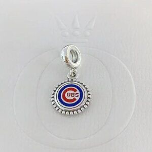 Pandora Chicago Cubs Baseball Charm S925 Sterling Silver